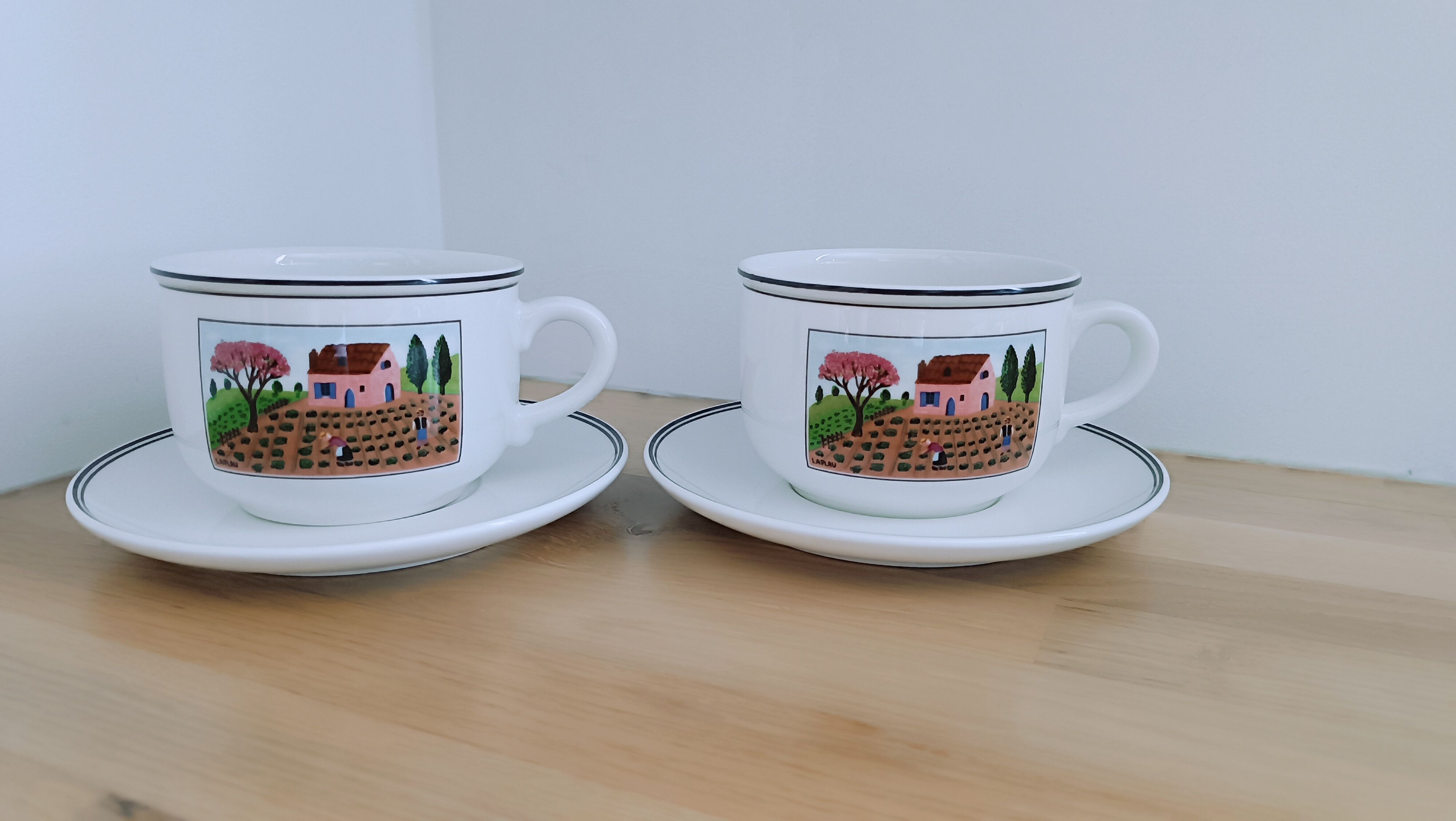 Cappuccino cups and saucers