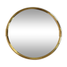 Vintage round brass mirror