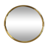 Miroir rond vintage en laiton