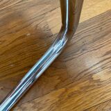 Italian style design 70s chrome and skai table chair