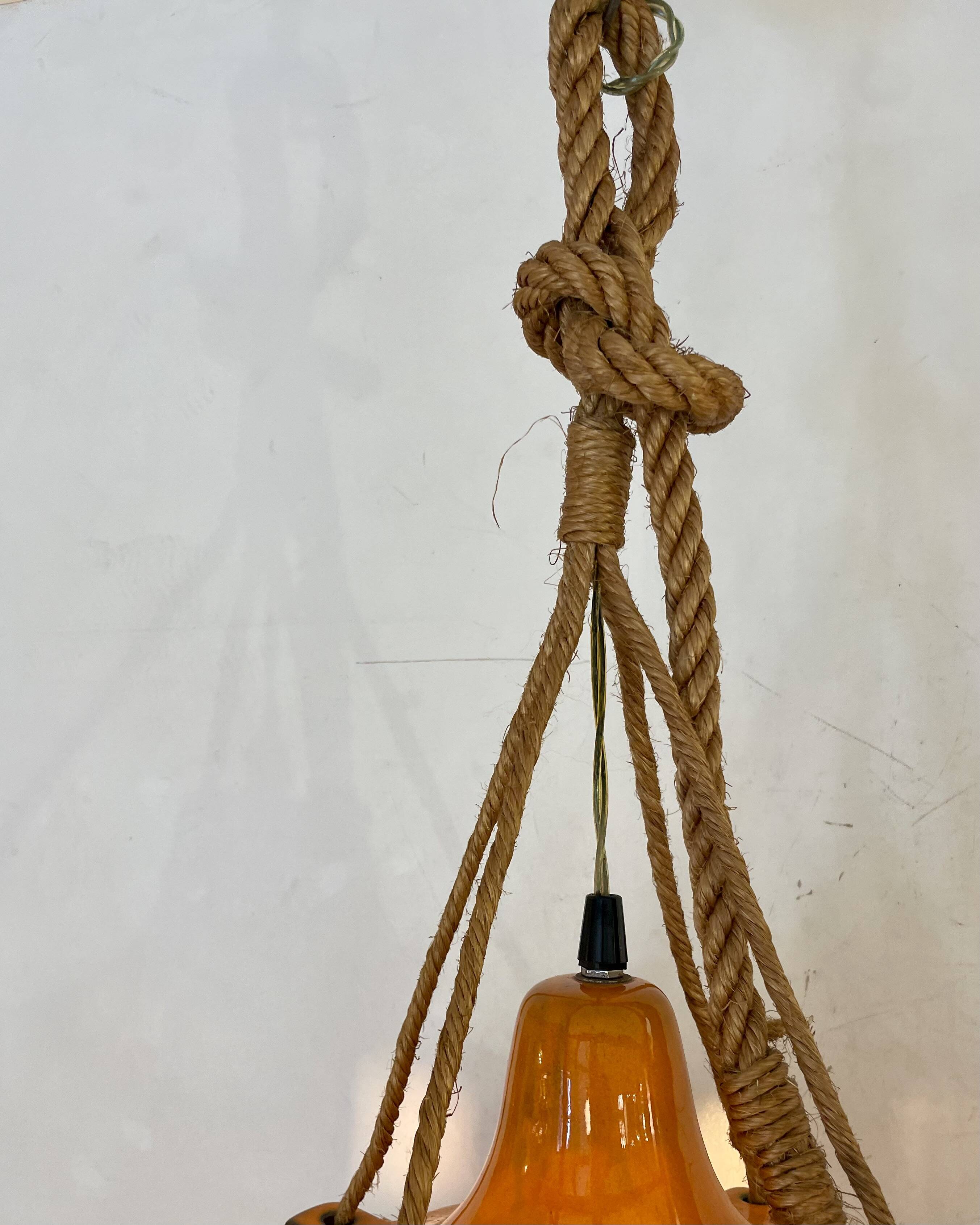 Mid-Century Modern Ceramic Pendant Light, 1970s