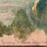 Tableau HSP "Panorama à St Romain" (Côte d'Or) par Auguste Mallard (1895-1965)