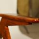 Scandinavian fauteuil jaune rétro  1970 milieu de siècle modern design chaise de salon