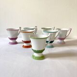 7 earthenware coffee cups of the brûlot type