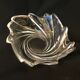 Clear crystal bowl burke wave empty pocket vintage art deco