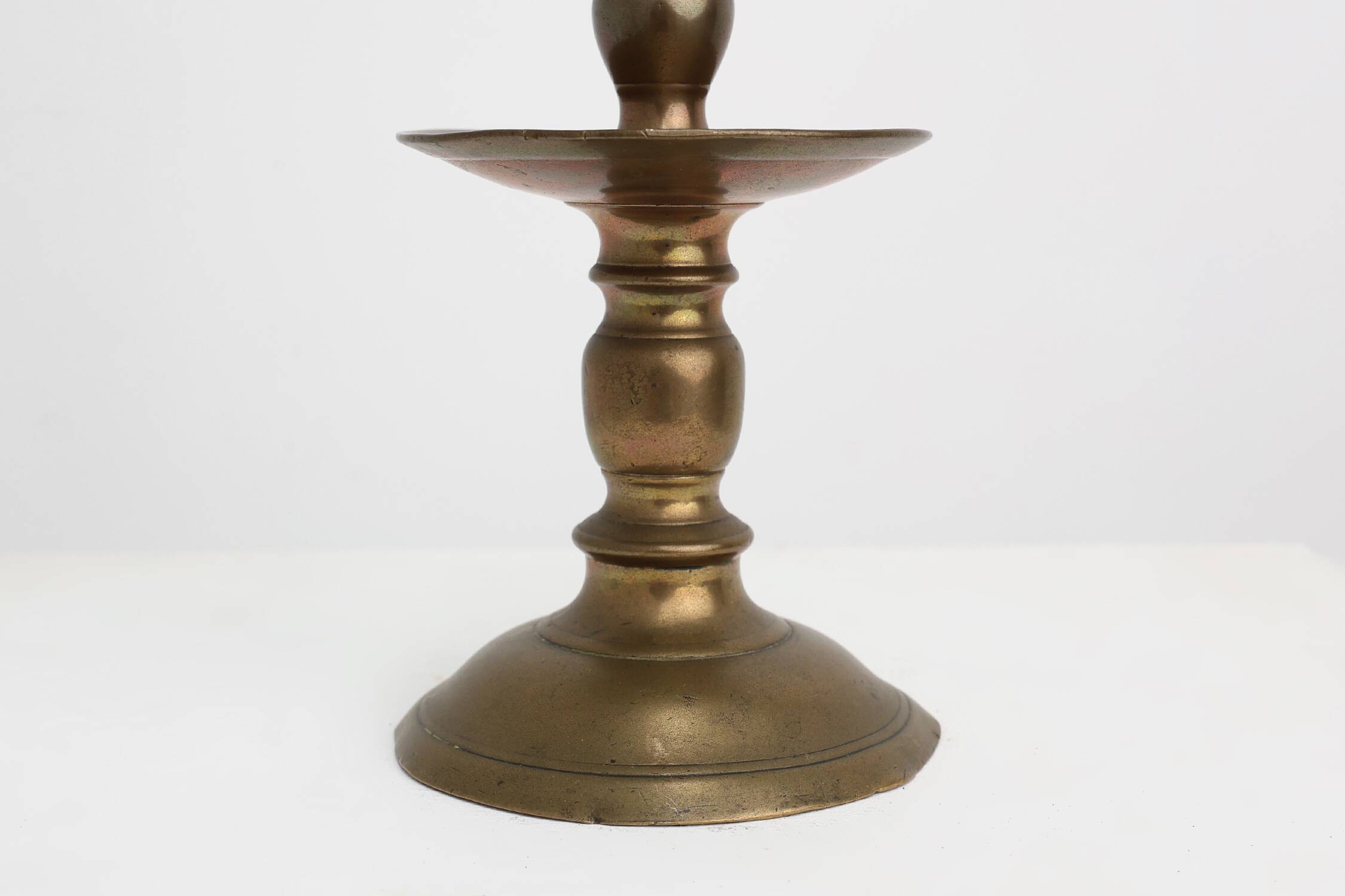 17th-Century Belgian Bronze Candlestick in Renaissance Style
