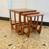 Teak trundle coffee table