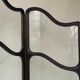 Art nouveau mahogany and glass concertina screen
