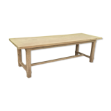 Farmhouse table in solid oak raw wood