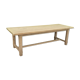 Farmhouse table in solid oak raw wood