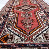 Handmade vintage Persian Hamadan rug 93cm x 196cm 1970s