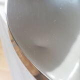 Lampadaire vintage style spatial, ampoule Temde, verre opale chromé.