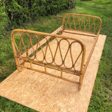 Rattan bed.