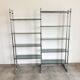 Double chrome and glass bookshelf from the 1970s.
