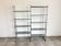 Double étagère bibliothèque chrome et verre des années 70'