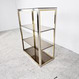 Vintage brass and chrome shelves, 1970s