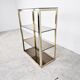 Vintage brass and chrome shelves, 1970s