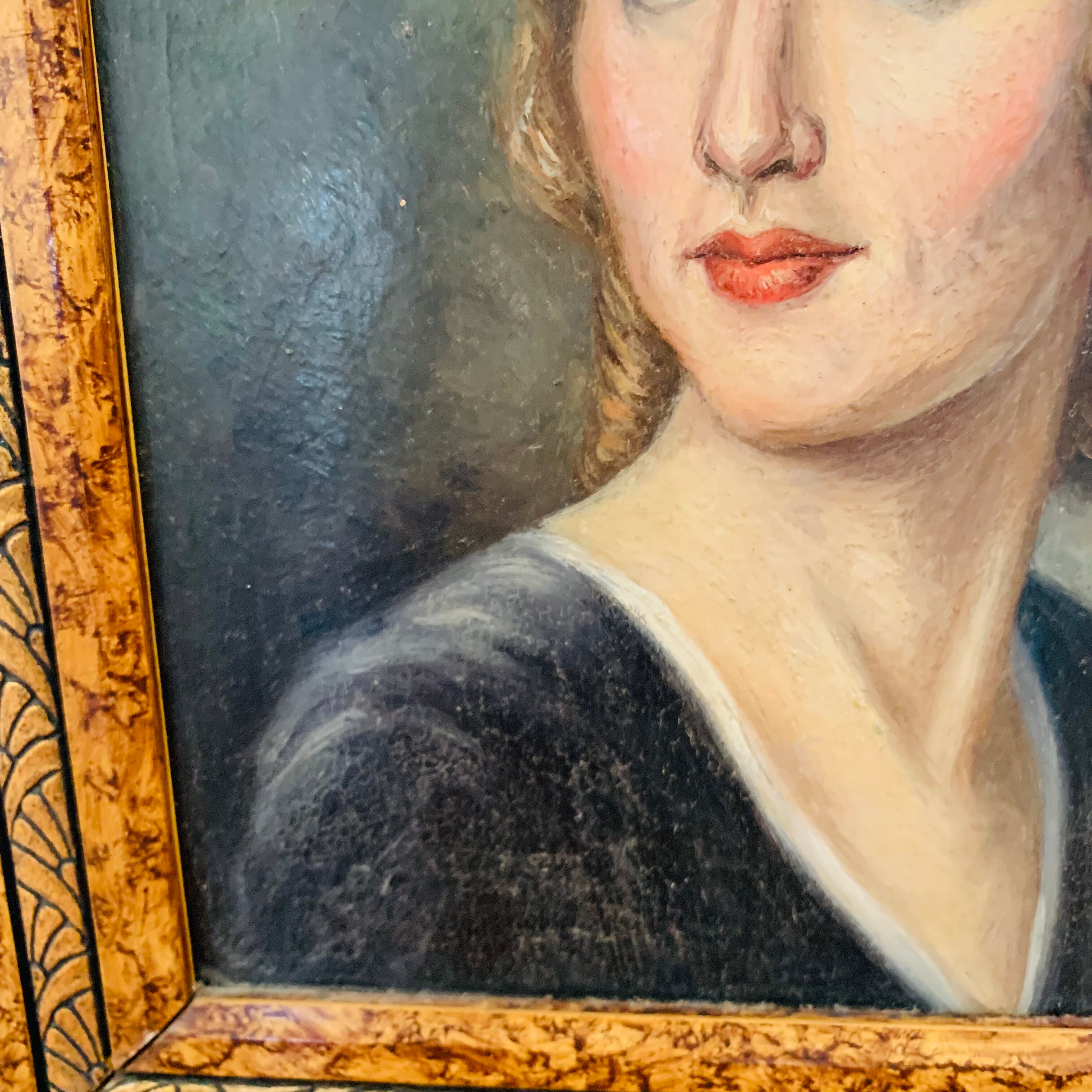 Portrait painting of a woman by R.Lefèvre