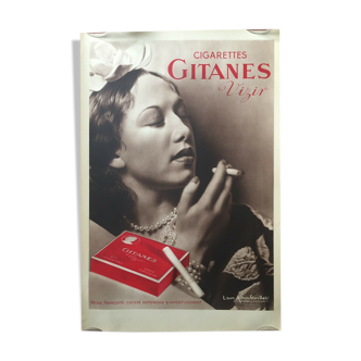 Affiche originale "Cigarettes Gitanes Vizir", 1939