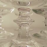 Cognac glasses in vintage arque crystal octagonal foot