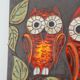 Wall decoration Owls in ceramic relief from the 60s / 70s