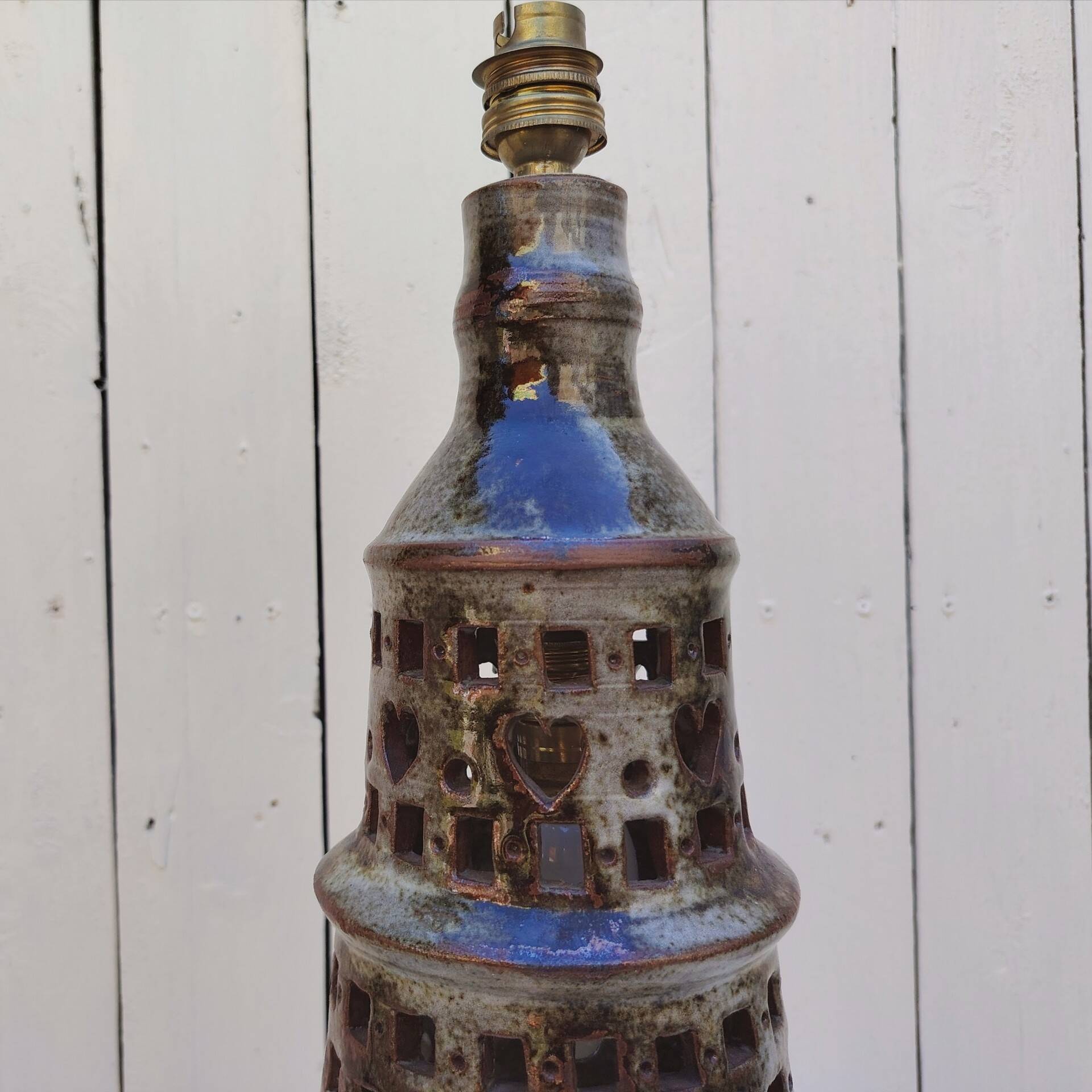 Large lamp base, ceramic, Chantal & Thierry Robert
