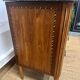 Louis XVI style marquetry commode – black and white marble top