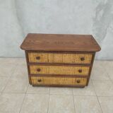 Maugrion vintage rattan dresser