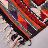 Vintage turkish  tribal runner 350x90 cm veg dye wool rug tribal, handmade