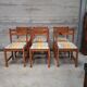 6 vintage 1970s pine Maison Regain chairs