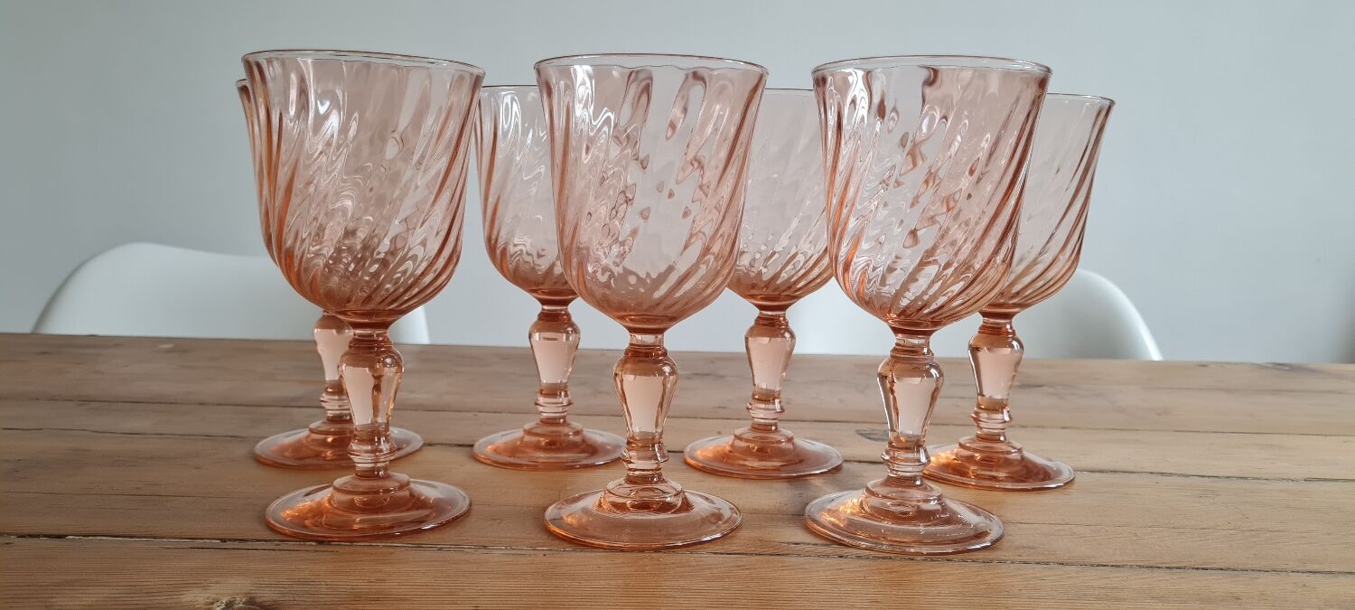 Set of 7 arcopal glasses model Rosaline