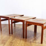 Set of 3 Scandinavian nesting tables Trioh Denmark