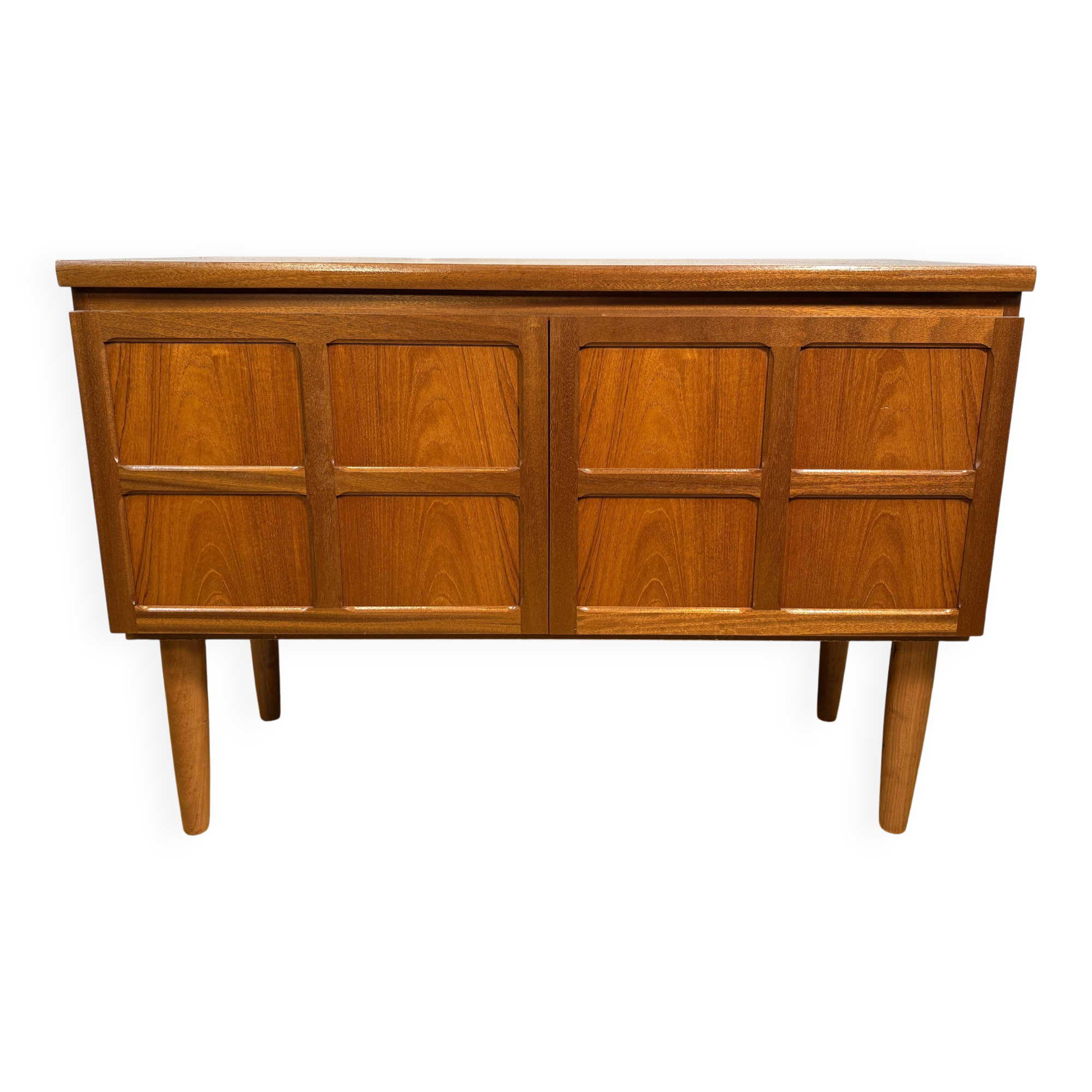 Mid-Century Retro Vintage Teak Sideboard by Nathan 1960s  Square Design • T