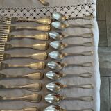 Set of christofle cutlery, Model Chinon pointed tip