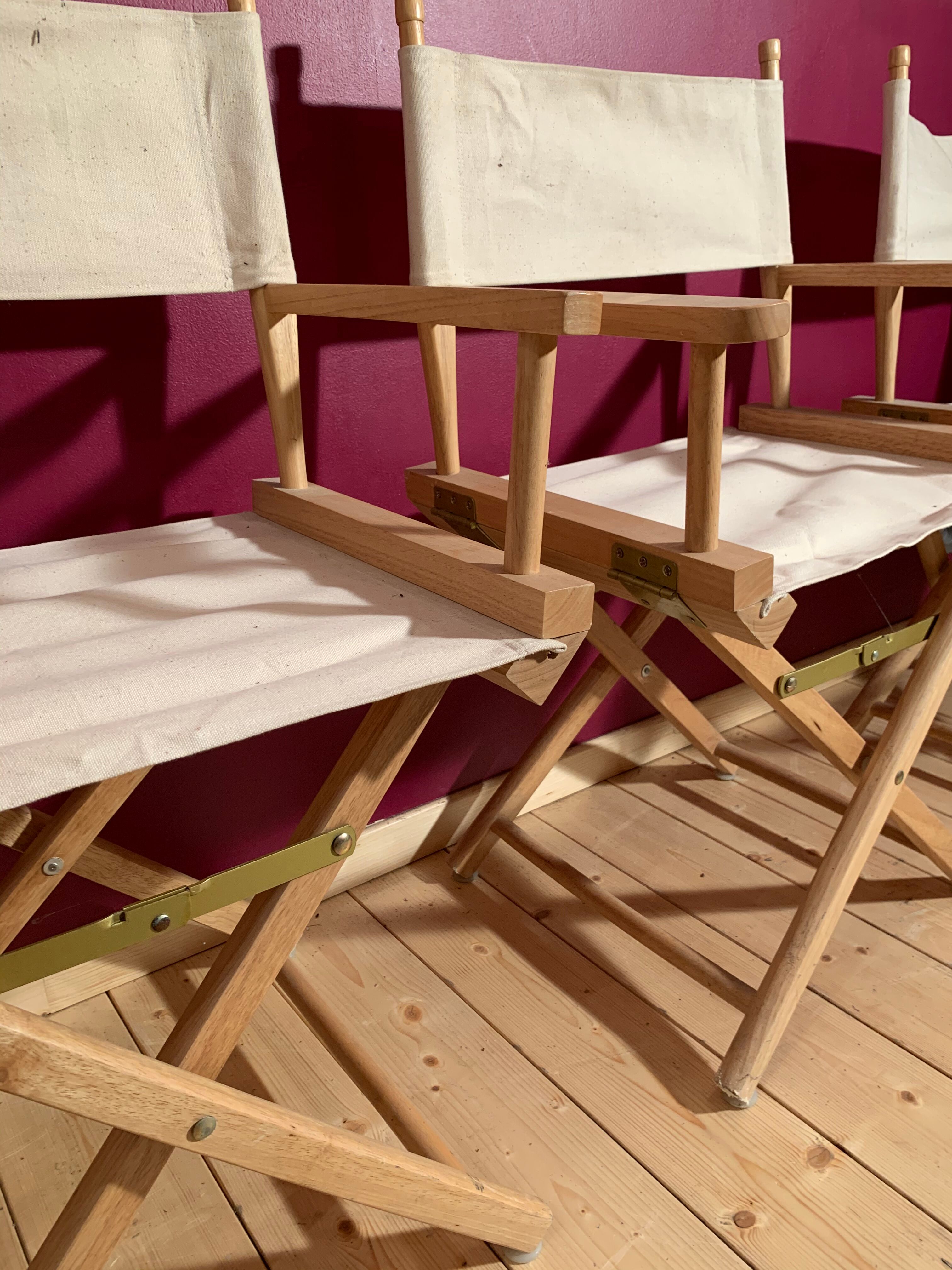 Lot 4 armchairs Pliants film director