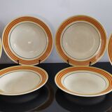 Set of 6 vintage soup plates Gien 50