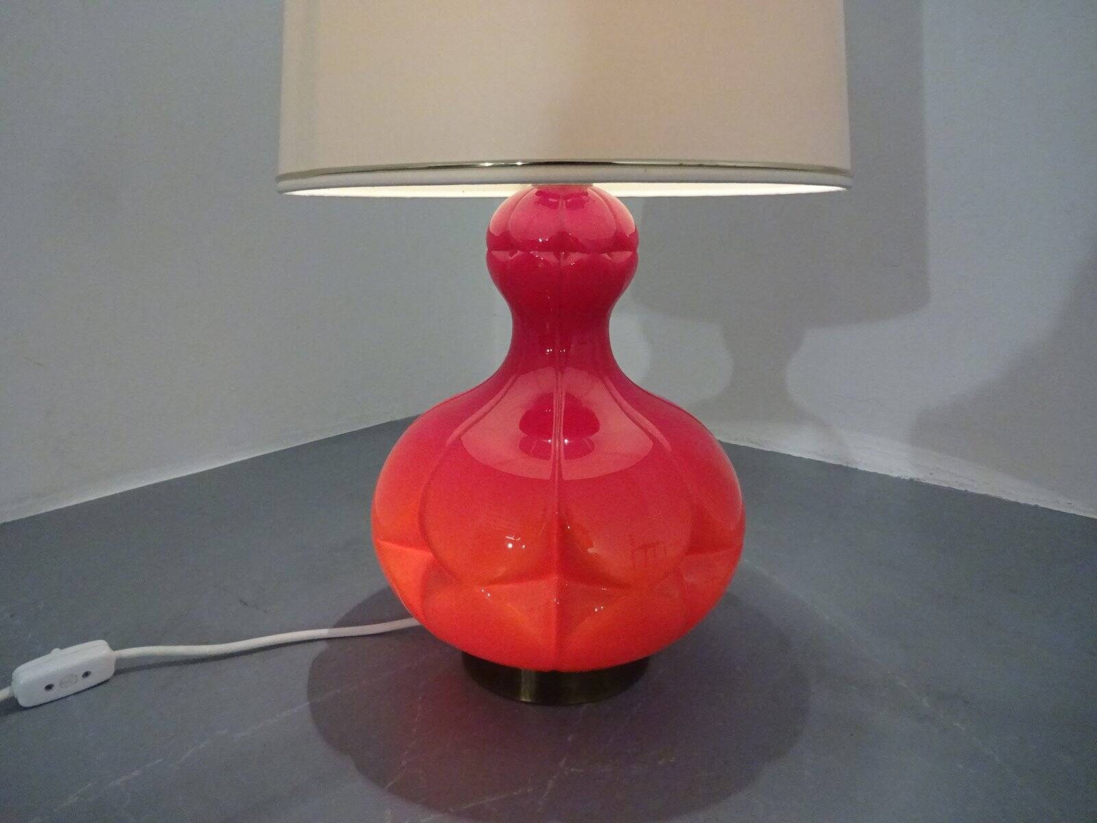 Glass floor lamp by Peil & Putzler, 1970s