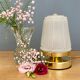 Vintage Art Deco frosted glass globe table lamp