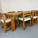 Ensemble de salle à manger moderniste du milieu du siècle en pin, style Chapo, Perriand, Jeanneret, années 50