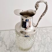 Carafe en verre et métal argenté