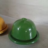2 mini ceramic butter dishes
