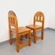 Paire de chaises vintage en pin des années 70 80