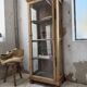19th-century English pine display cabinet