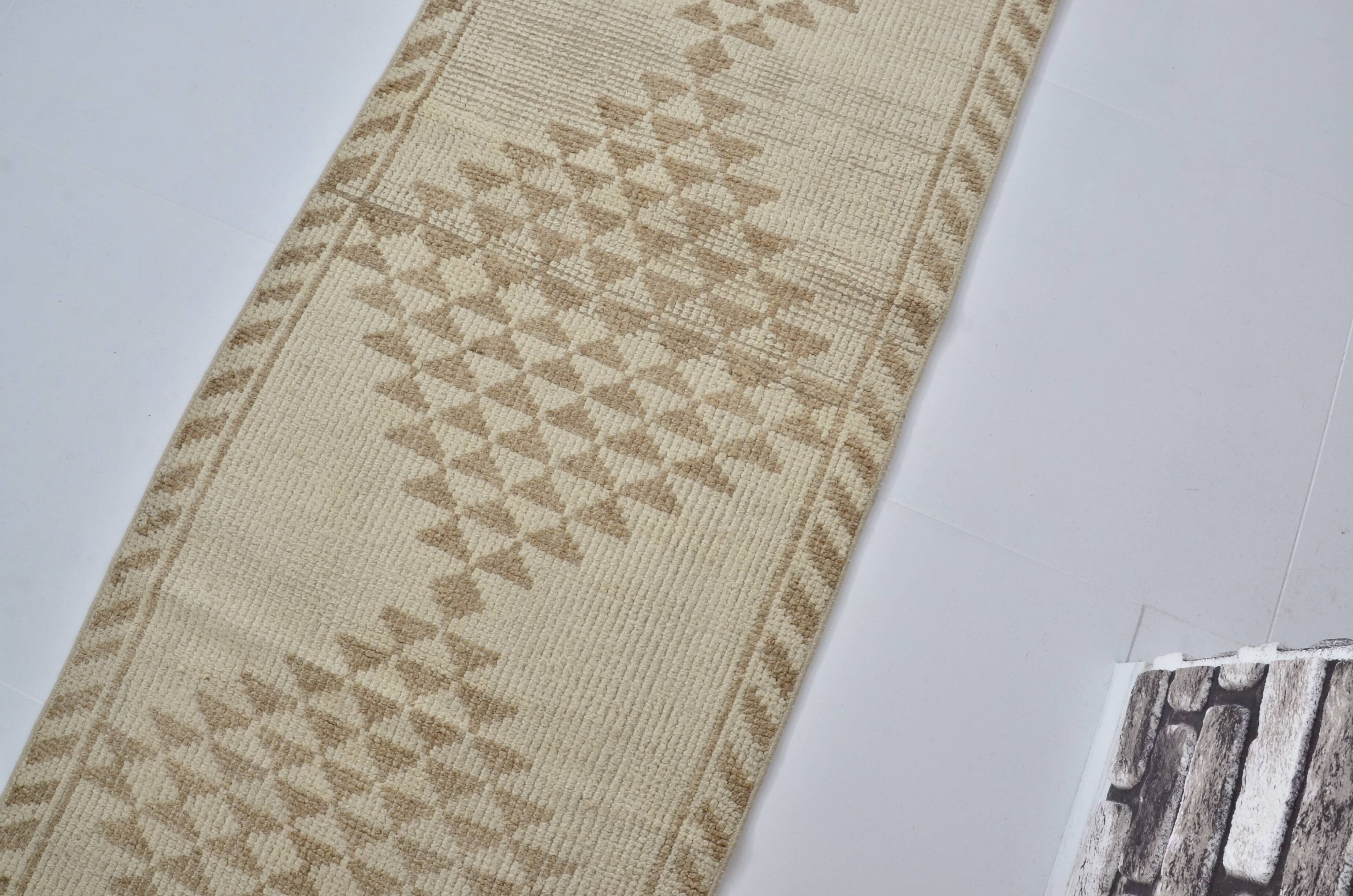 Turkish Anatolian Off White Runner Rug sku 2153