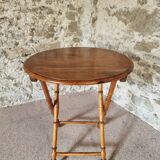 Faux Bamboo Folding Winemaker's Table - 1930s, Pine and Beech