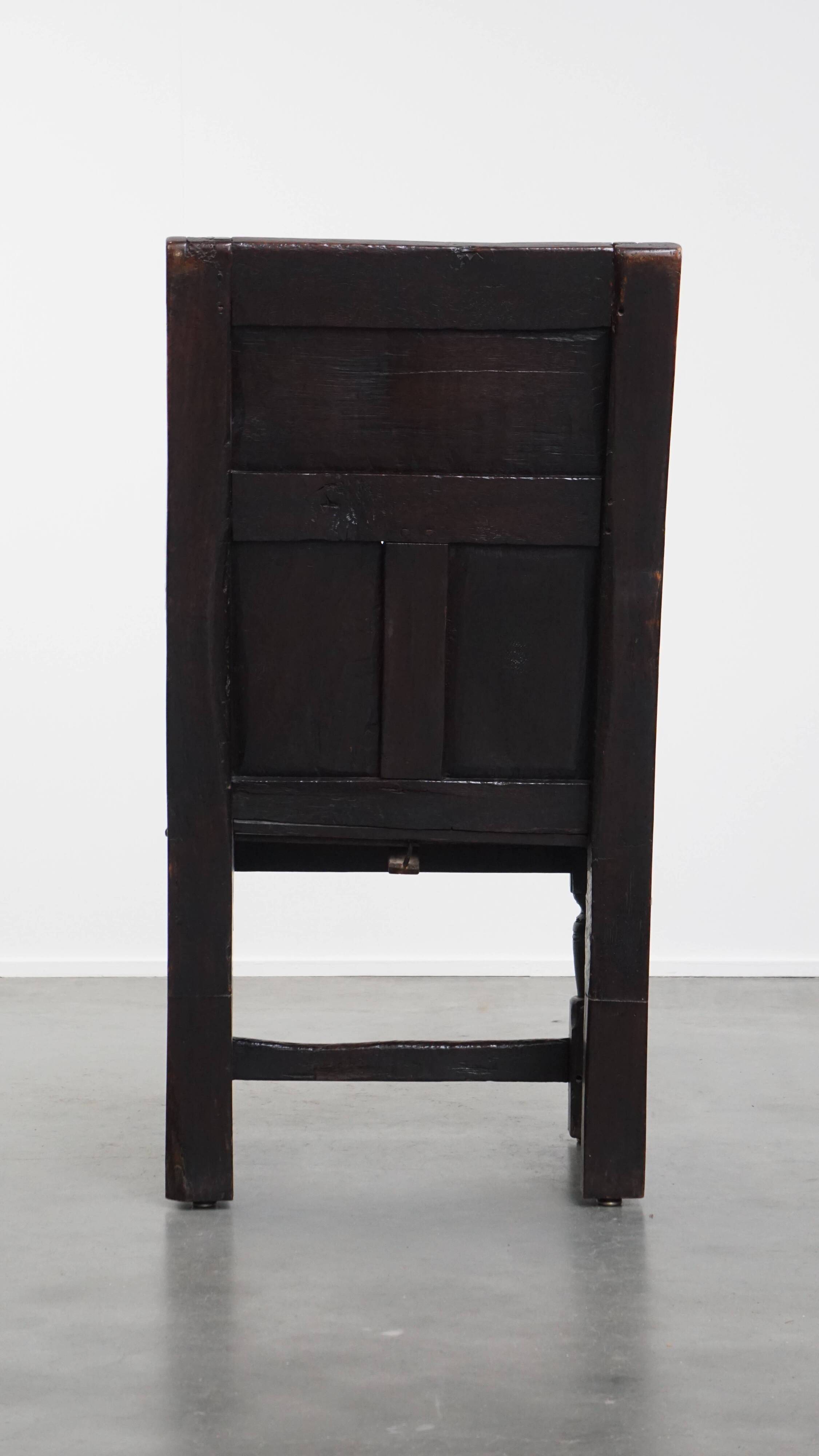 Antique Oak Wainscot Chair / Side Chair from the 17th Century