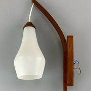 60s 70s lamp teak light wall lamp Uno & Östen Kristiansson Luxus 60s