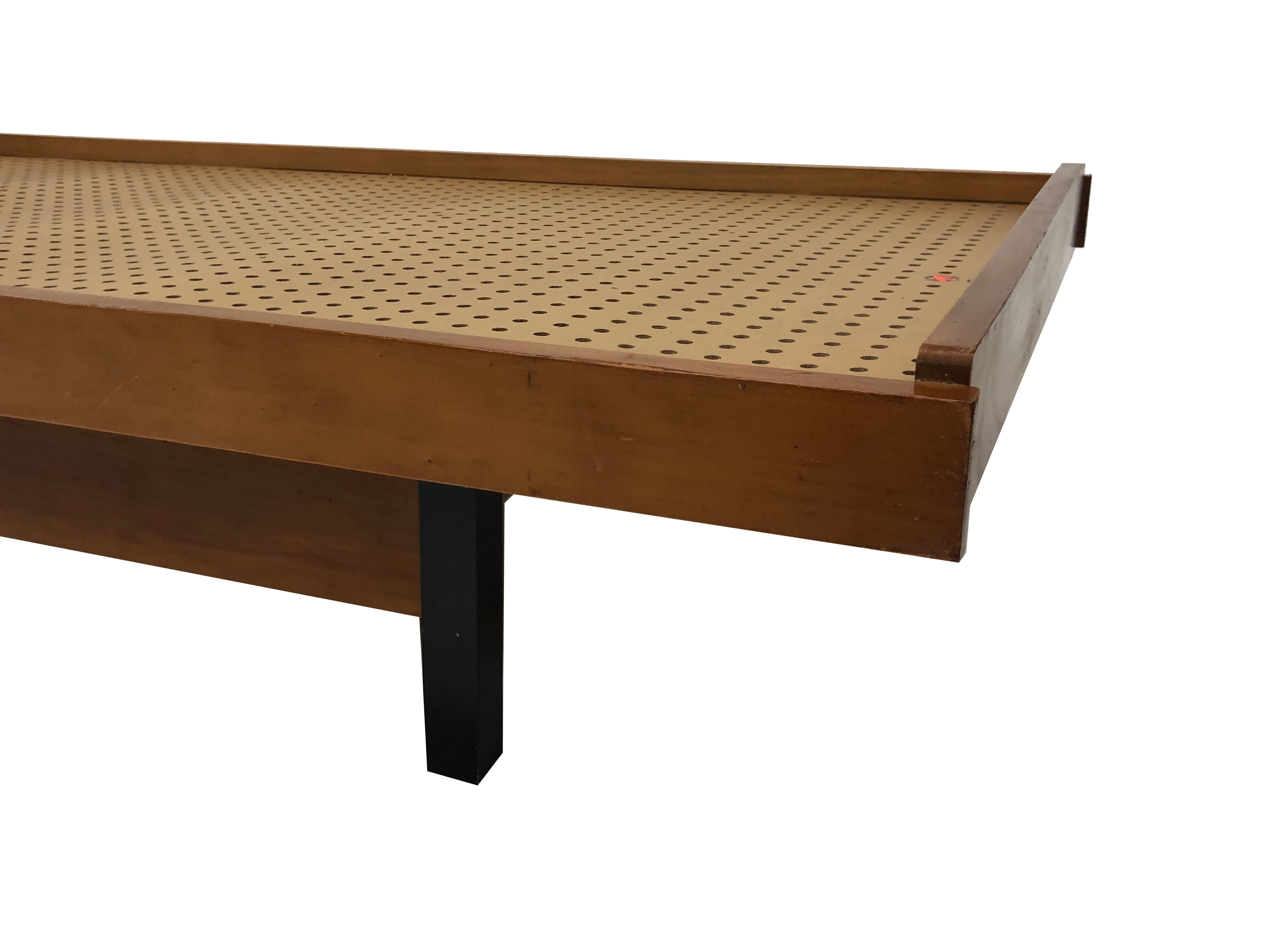 Vintage wooden bed with drawers, Netherlands, 1960
