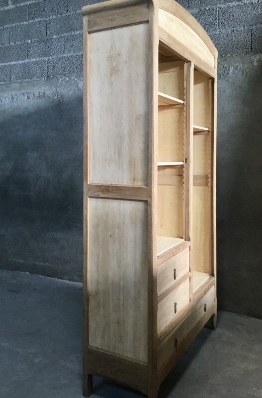 Raw wood hotel cabinet
