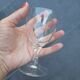 Verres à vin gravés en cristallin vintage